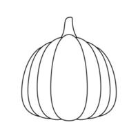 página para colorear con calabaza para niños vector