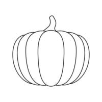Coloring page with Pumpkin for kids vector