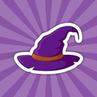 Note sticker with Wizard Hat, vector