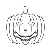 Coloring page with Halloween Pumpkin for kids vector