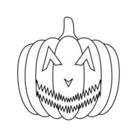 página para colorear con calabaza de halloween para niños vector