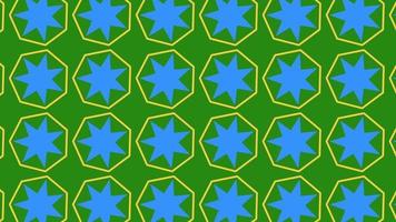 grafischer Übergang von grünem zu gelbem Hintergrund. sich ändernde geometrische Formen, die ein Muster bilden. video