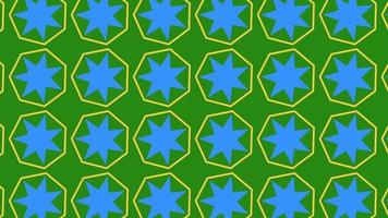 Graphic transition from green to yellow background. Changing geometric shapes forming a pattern. video