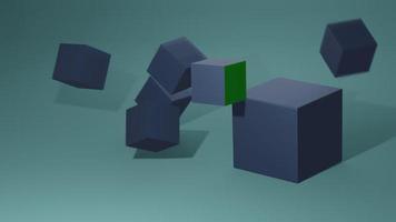 Animated 3d background, rendering of geometric shapes. video