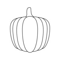 Coloring page with Pumpkin for kids vector