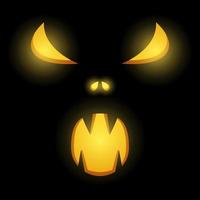 Halloween Pumpkin Face, Vector illustration