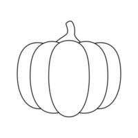 Coloring page with Pumpkin for kids vector