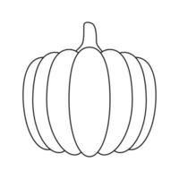 Coloring page with Pumpkin for kids vector