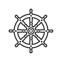nautical steering wheel icon vector design template