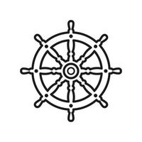 nautical steering wheel icon vector design template