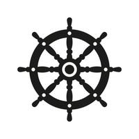 nautical steering wheel icon vector design template
