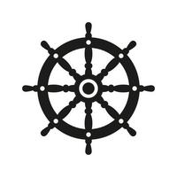 nautical steering wheel icon vector design template