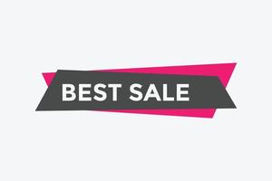 Best sale text button. speech bubble. Best sale  Colorful web banner vector