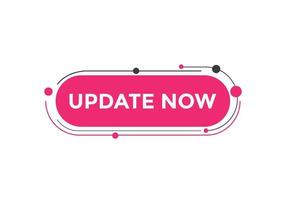 update now text button. speech bubble. update now Colorful web banner. vector illustration