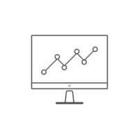 ilustración de vector de icono de monitoreo seo. elemento de marketing digital. concepto para seo y sitio web