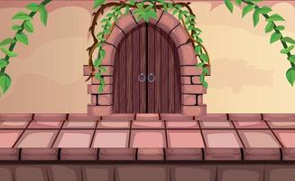 game background cartoon vector , The door to the next level, video games, user interface