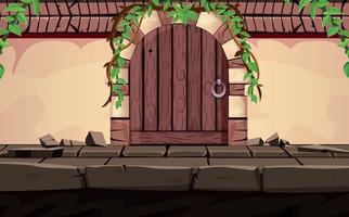 game background cartoon vector , The door to the next level, video games, user interface