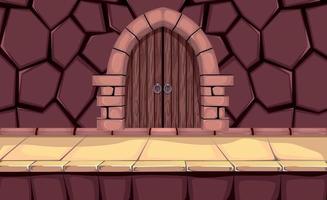 game background cartoon vector , The door to the next level, video games, user interface