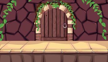 game background cartoon vector , The door to the next level, video games, user interface