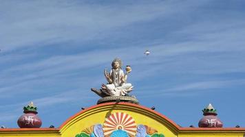 goddess ganga image with sky blue background. photo