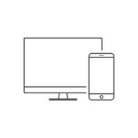 responsive web design icons. Line icon vector