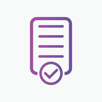 icono de lista de verificación. ilustración vectorial lista de verificación, aplicaciones de símbolo de signo o interfaz web vector