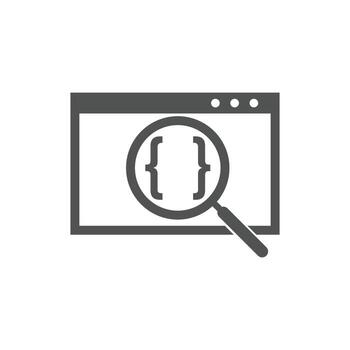 Web code icons. Website coding icon symbol vector