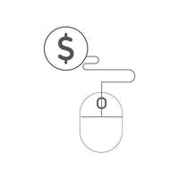 Pay per click icons. Concept for SEO, payment collection and web design. PPC icon vector