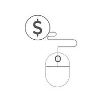 Pay per click icons. Concept for SEO, payment collection and web design. PPC icon vector