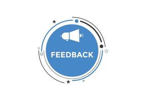 feedback button. feedback speech bubble. Colorful web banner. vector illustration. feedback sign icon