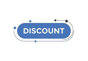 discount button. speech bubble. discount Colorful web banner. vector illustration