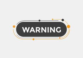 warning text button. warning speech bubble. warning Colorful web banner. vector illustration. unmute label sign template