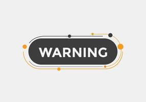 warning text button. warning speech bubble. warning Colorful web banner. vector illustration. unmute label sign template