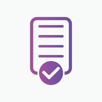 icono de lista de verificación. ilustración vectorial lista de verificación, aplicaciones de símbolo de signo o interfaz web vector