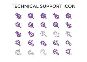 Ilustración de vector de icono de soporte técnico. soporte técnico para seo, sitio web y aplicaciones móviles