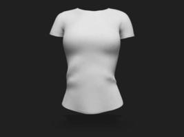 diseño de renderizado 3d de maqueta de camiseta de mujer foto