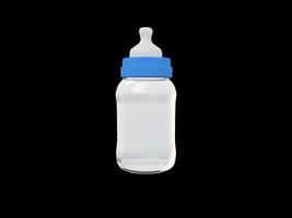 Milk Bottle 3D Rendering Mockup Design photo