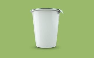 Yogurt cup mockup design photo