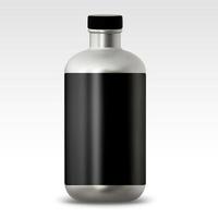 Round bottle Mockup design photo