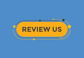 Review us Start now button. Review us User rating social banner promotion. Review Us text social media template vector