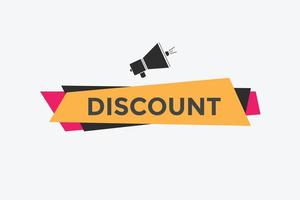 discount button. speech bubble. discount Colorful web banner. vector illustration