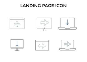 landing page optimization icons. Used for SEO or websites. vector