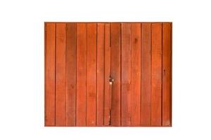brown wooden door isolated on white background,clipping path photo