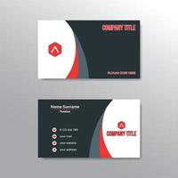 Elegant Red Corporate Business Card Template vector