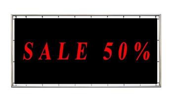 billboards with red word sale on black background,isolated on white background,clipping path photo