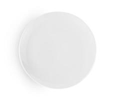 empty white ceramic plate isolated on white background ,include clipping path photo
