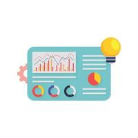 Business data visualization, process chart illustration. vector