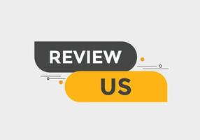 Review us Start now button. Review us User rating social banner promotion. Review Us text social media template vector