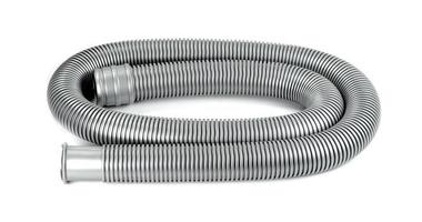 Corrugated pipe for washing machine isolated on white background photo