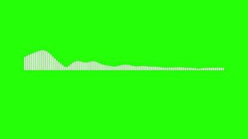 Audio Waveform Bar Spectrum on Green Background video